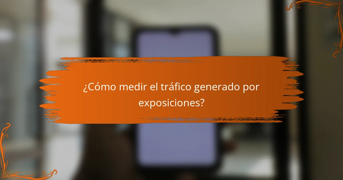 ¿Cómo medir el tráfico generado por exposiciones?